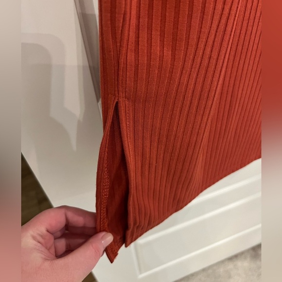 Boho Spaghetti Strap Burnt Orange Midi Dress Women’s XL - Picture 3 of 10